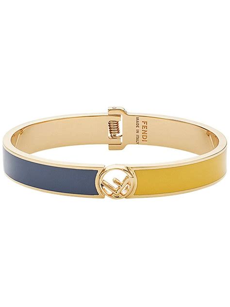 fendi metallic logo bravlet l|Women's Designer Bracelets .